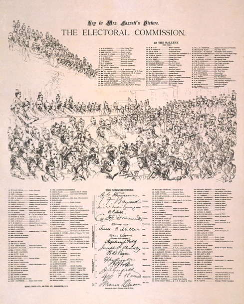Key to Mrs. Fassett's Picture. The Electoral Commission. (Acc. No. 38.00373.001)