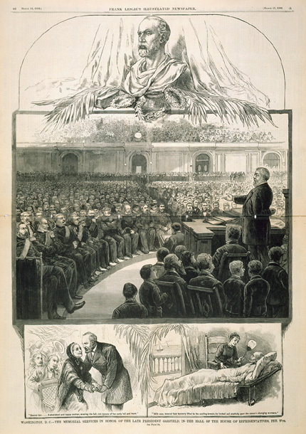 Washington, D. C.—The Memorial Services in Honor of the Late President Garfield, in the Hall of the House of Representatives, Feb. 27th.