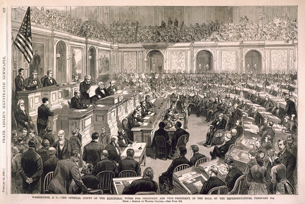Washington, D.C.—The Official Count of the Electoral Votes for President and Vice-President, in the Hall of the Representatives, February 9th. (Acc. No. 38.00408.001)