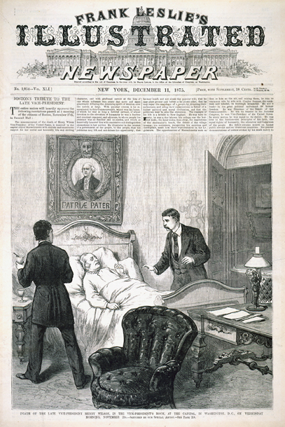 Death of the Late Vice-President Henry Wilson, in the Vice-President's Room, at the Capitol, in Washington, D.C., on Wednesday Morning, November 22d.
