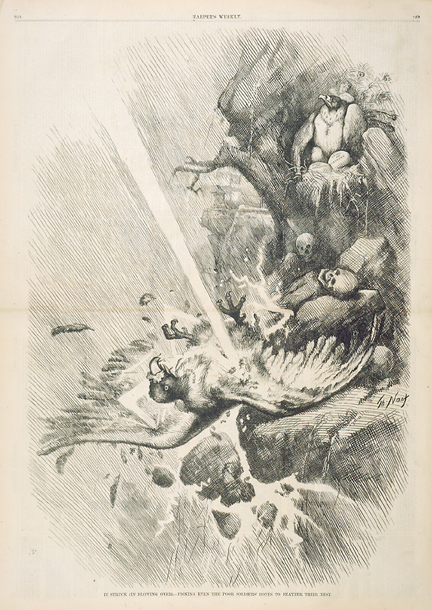 It Struck (in Blowing Over).—Picking Even the Poor Soldiers' Bones to Feather Their Nest. (Acc. No. 38.00457.001)