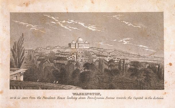Washington, As It Is Seen from the Presidents House Looking down Pennsylvania Avenue towards the Capitol in the Distance. (Acc. No. 38.00539.001)