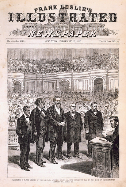 Washington, D.C.—The Members of the Louisiana Returning Board Arraigned before the Bar of the House of Representatives, January 27th. (Acc. No. 38.00557.001)