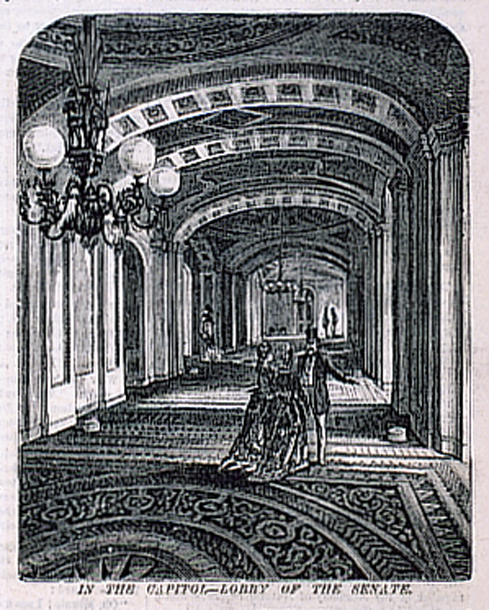 In the Capitol—Lobby of the Senate. (Acc. No. 38.00649.001c)
