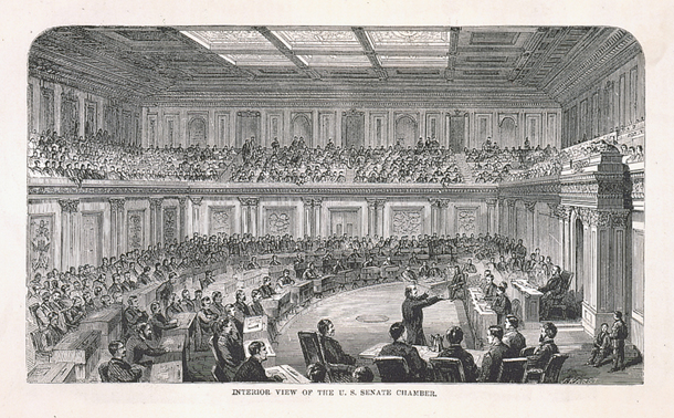 Interior View of the U.S. Senate Chamber.