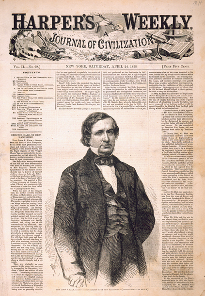 Hon. John P. Hale, United States Senator from New Hampshire. (Acc. No. 38.00825.001)