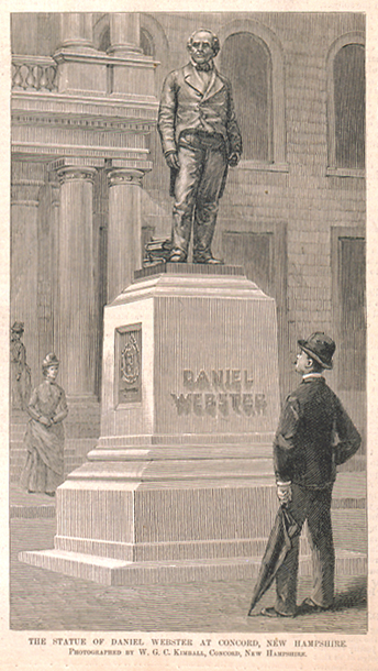 The Statue of Daniel Webster at Concord, New Hampshire.