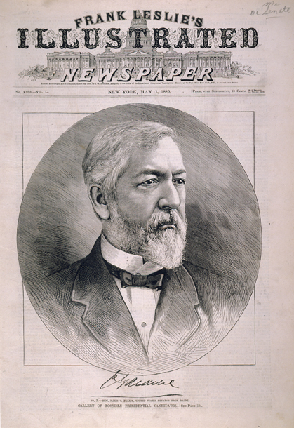 Gallery of Possible Presidential Candidates.  No. 3.— Hon. James G. Blaine, United States Senator from Maine. (Acc. No. 38.00861.001)