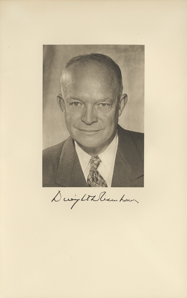 Image of the President from the invitation for the 1953 Presidential Inauguration.
