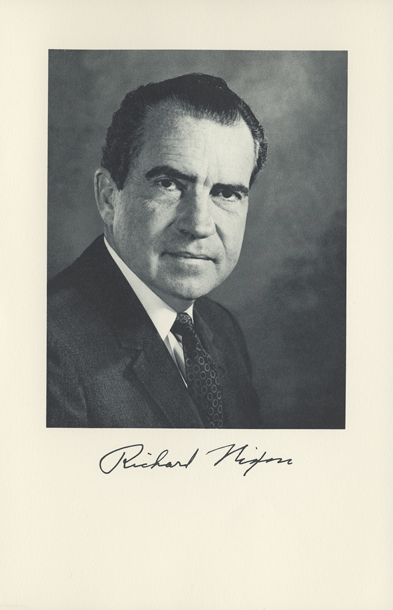 Image of the President from the invitation for the 1969 Presidential Inauguration.