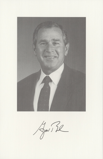 Image of the President from the invitation for the 2001 Presidential Inauguration.