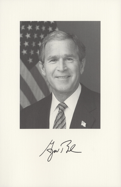 Image of the President from the invitation for the 2005 Presidential Inauguration.