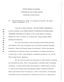 Watergate Subpoena