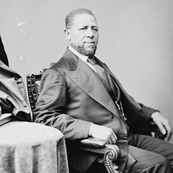 Studio photograph of Senator Hiram Revels.