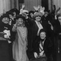 Rebecca Felton (D-GA) Pictured with Members of the National Woman's Party, November 20, 1922 