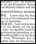 Quorum Debate- 1864