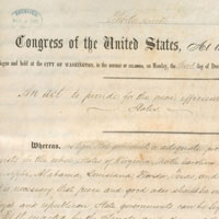 First page of the Reconstruction Act of 1867