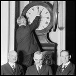 Changing the clock for the first daylight saving time.