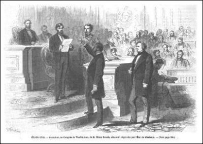 Senator Hiram Revels Taking the Oath of Office