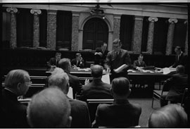 Photo: Humphrey in Caucus in Old Chamber