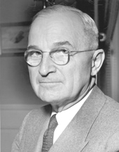 Photo of Senator Harry Truman of Missouri, later U.S. President