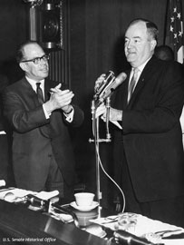 Image of Hubert Humphrey and Thomas Kuchel