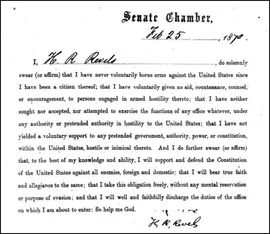 Image of Hiram Revels Oath of Office