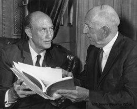 Senators Strom Thurmond (D/R-SC) and Richard Russell (D-GA)