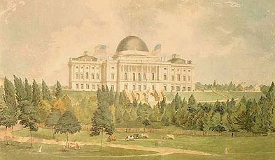 Painting of the West Front of the U.S. Capitol