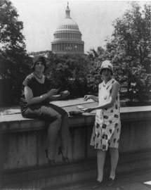 Frying eggs near the Capitol