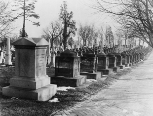 Photograph of Congressional Cemetery cenotaphs