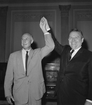 Photograph of Strom Thurmond and Ralph Yarborough