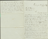 Page one of Clara Barton's Letter to Senator Henry Wilson, Jan 18, 1863
