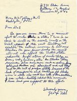 Letter to Senator Tydings for Alaska Statehood