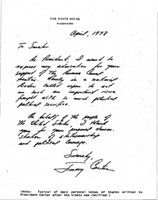 Document: President Carter's Letter Regarding the Panama Canal Treaty
