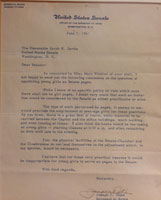 Letter from the Sergeant at Arms Explaining Why Females Should Not Be Pages, 1961