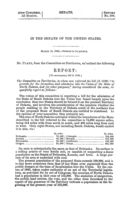 Senate Report Dakotas 1888