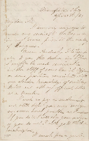 Page 1 of the April 20, 1861 letter from John Sherman to Ohio Governor WIlliam Dennison.