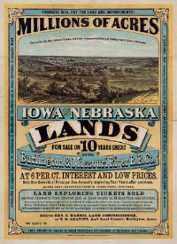 Poster advertising the Homestead Act