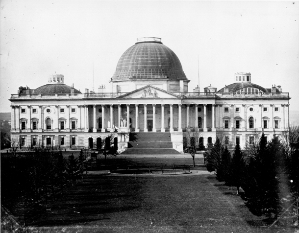 Photograph of U.S. Capitol Building with low dome.