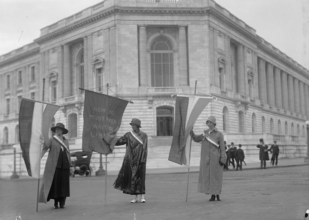 Suffragists Picketing at the Senate Office Building, 1918