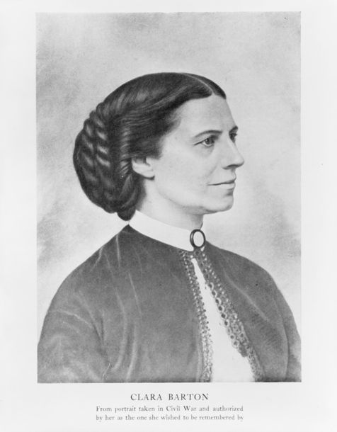 Portrait of Clara Barton taken in the Civil War
