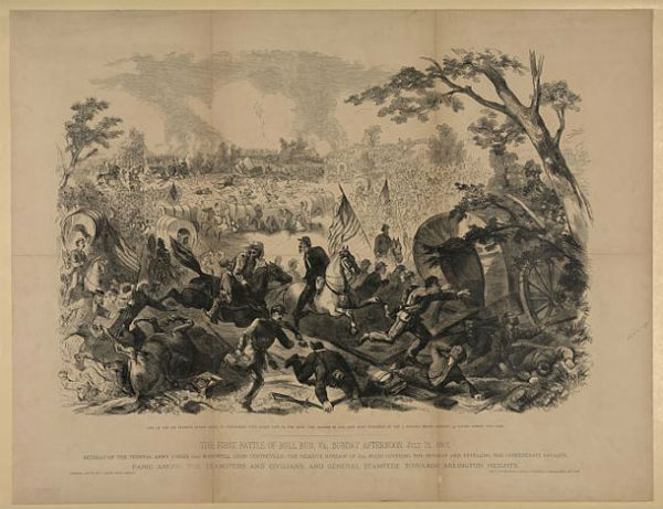 The first Battle of Bull Run, VA., 1861.