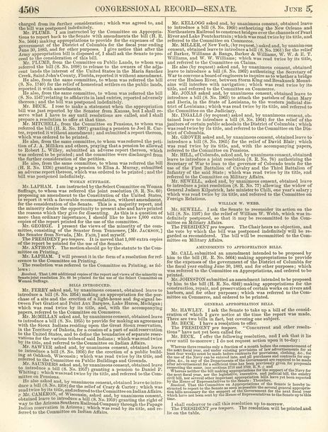 Image: The Congressional Record, June 5, 1882