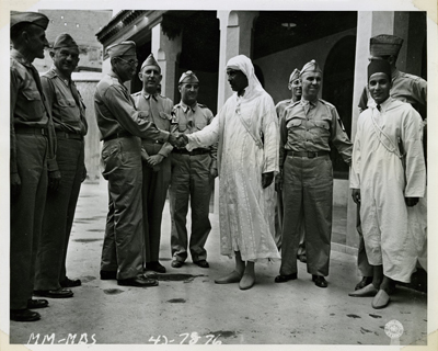 Senators on Combat Tour meet Pasha of Marrakech, 1943