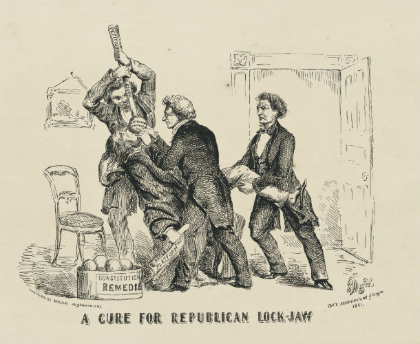 Cartoon portraying the proposed Crittenden Compromise