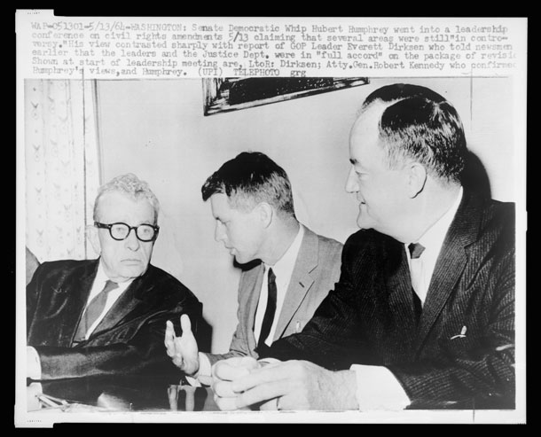 Photo: Dirksen, RFK and Humphrey