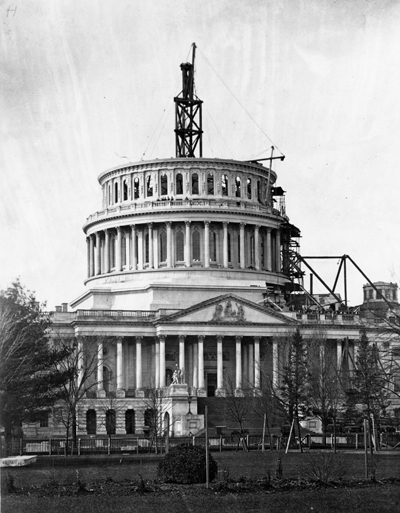 Capitol Dome under Construction, 1861