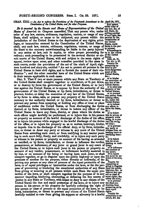 Enforcement Act April 1871
