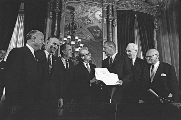 Image: Signing Ceremony for the Voting Rights Act, August 6, 1965